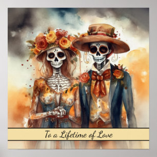 Sugar Skull Sweetheart, custom Poster