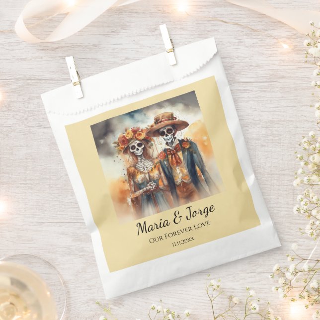 Sugar Skull Sweethearts, custom Favour Bag (Clipped)