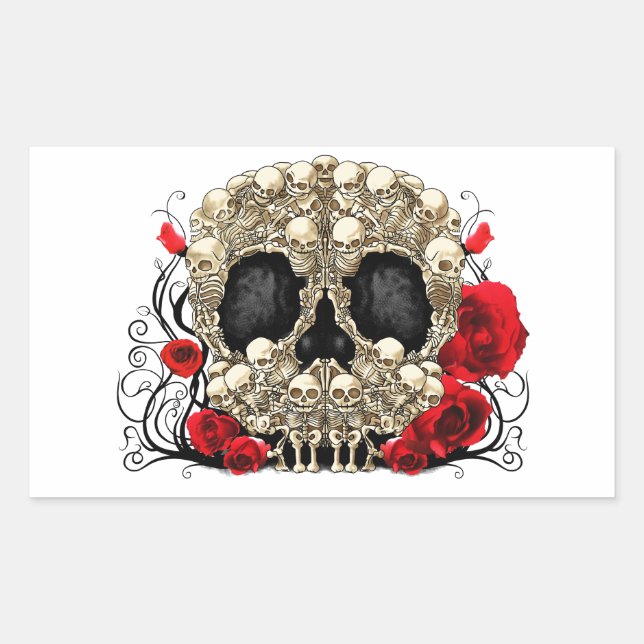 Sugar Skull - Tattoo Design Sticker (Front)