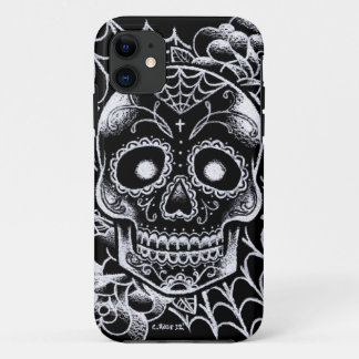 Sugar Skull Tattoo Flash iPhone 11 Case
