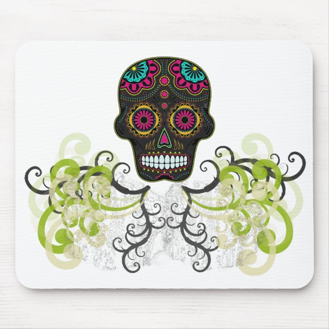 Sugar Skull Tattoo Mouse Pad (Front)