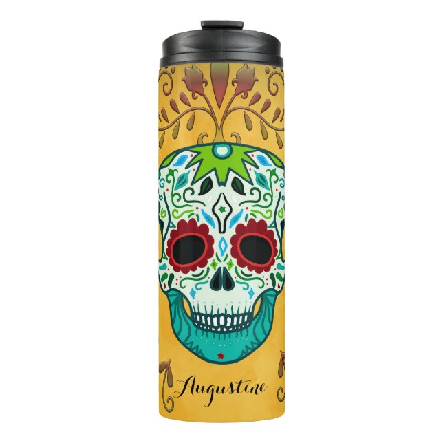 Sugar Skull Thermal Tumbler (Front)