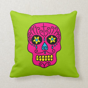 Sugar Skull Throw Pillow