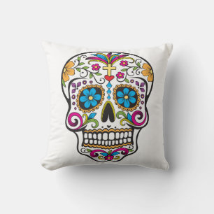 Sugar Skull Throw Pillow