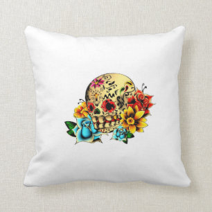 Sugar Skull Throw Pillow