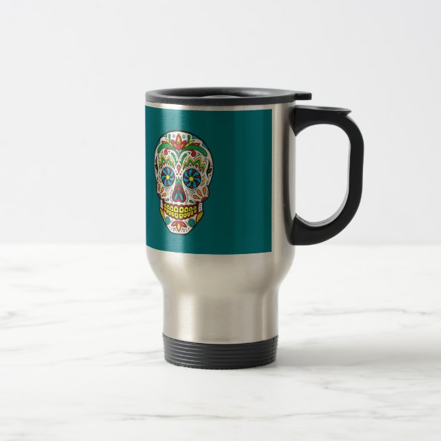 Sugar Skull Travel Mug (Right)