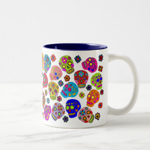 Sugar Skull Two-Tone Coffee Mug