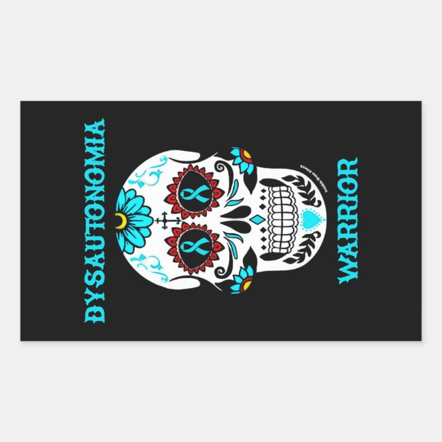 Sugar Skull/Warrior...Dysautonomia Sticker (Front)