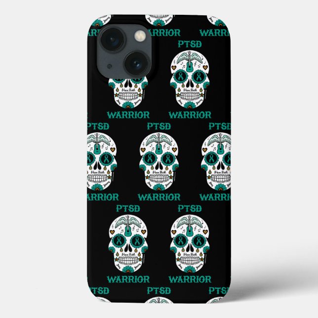 Sugar Skull/Warrior...PTSD Case-Mate iPhone Case (Back)