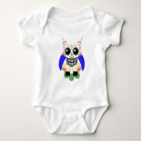 Sugar Skull White Multi Owl