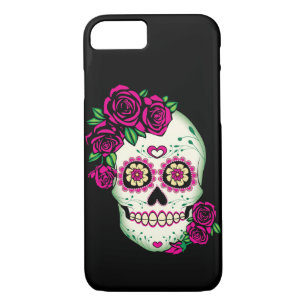 Sugar Skull with Roses Case-Mate iPhone Case
