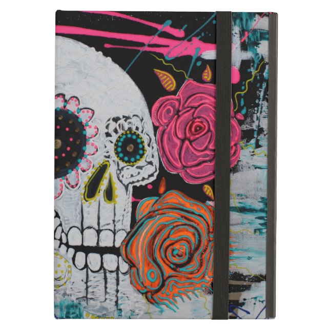 Sugar Skull with Roses Powis Case (Front Closed)