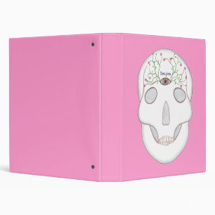 Sugar Skull with Third Eye, Flower Buds Binders