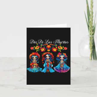 Sugar Skull Women Dia De Los Muertos Catrina Day Card
