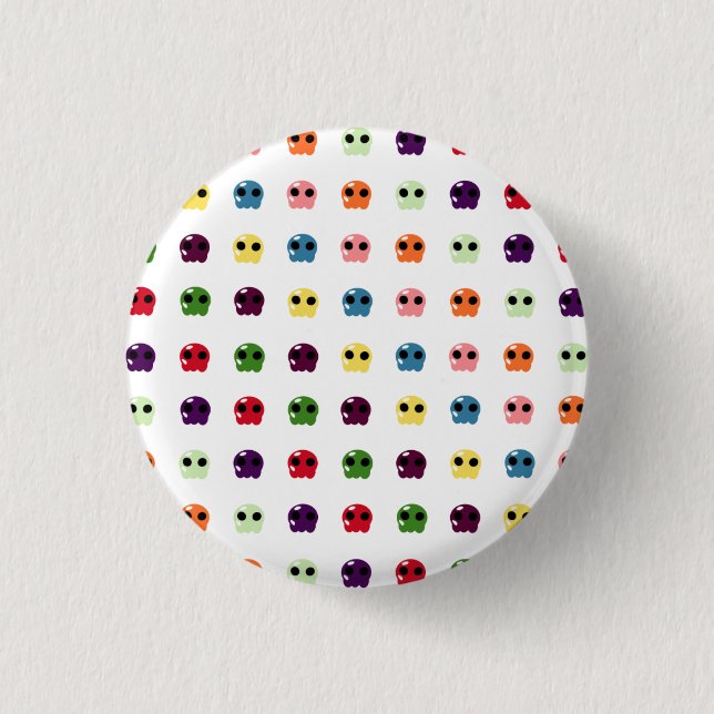 Sugar Skulls 1 Inch Round Button (Front)