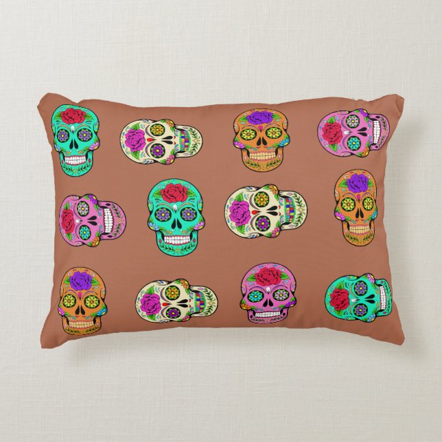 Sugar Skulls  Accent Pillow (Front)