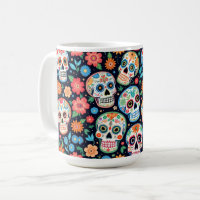 Sugar Skulls and Flowers