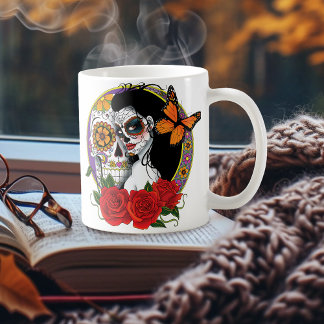 Sugar Skulls Art Nouveau Coffee Mug
