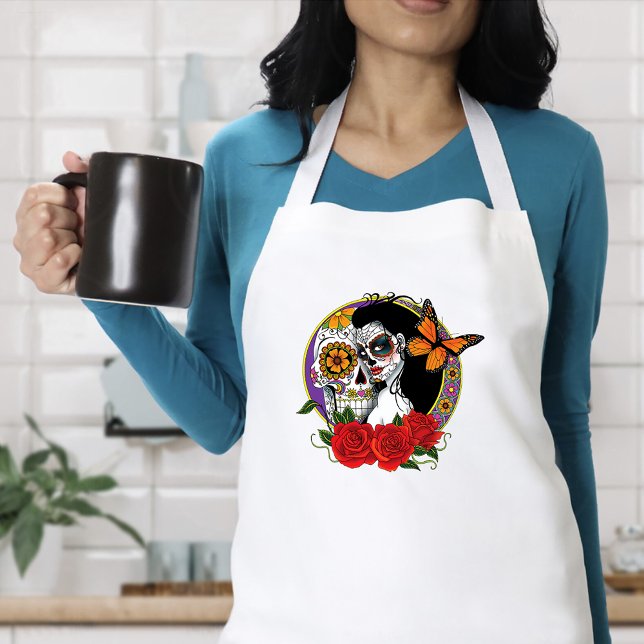 Sugar Skulls Art Nouveau Standard Apron (Creator Uploaded)