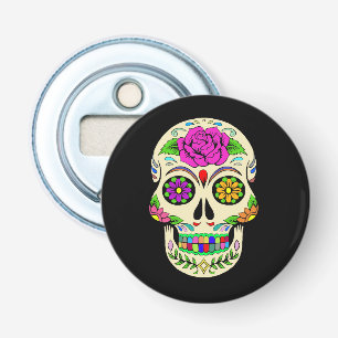 Sugar Skulls Button Bottle Opener