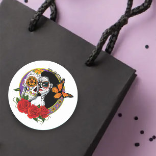 Sugar Skulls Classic Round Sticker