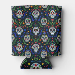 Sugar Skulls: Day of Dead Pattern. Can Cooler