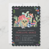 Sugar Skulls Day of the Dead Birthday Party Invitation (Front)