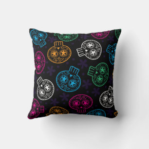 Sugar Skulls Day of the Dead Calaveritas Throw Pillow