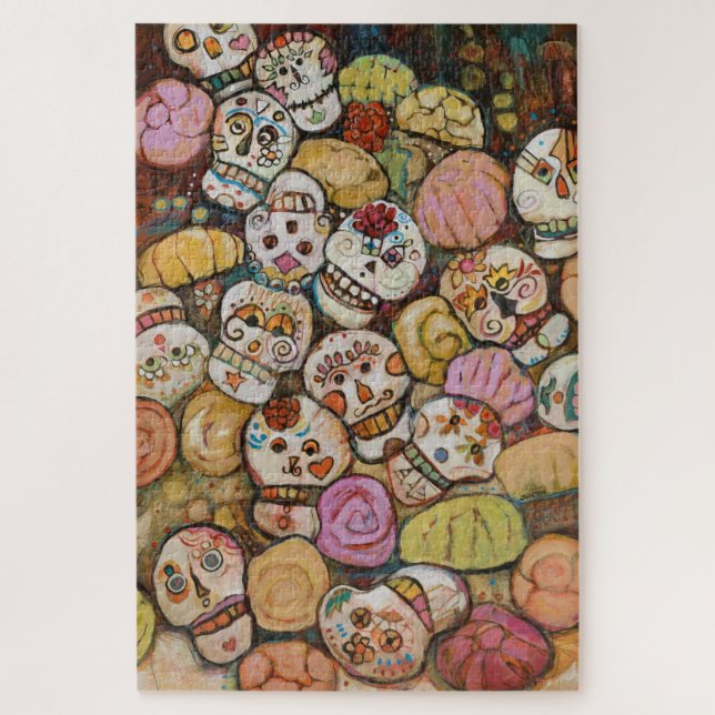 Sugar Skulls Day of the Dead Puzzle (Vertical)