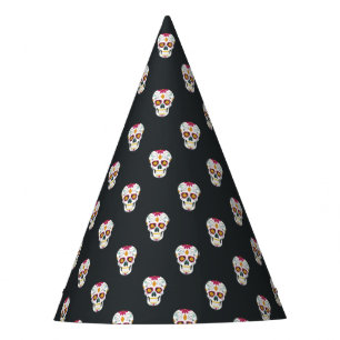 Sugar Skulls Day of the Dead Theme Party Hat