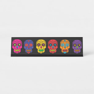 Sugar Skulls Desk Name Plate