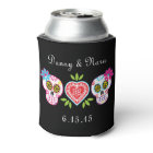 Sugar Skulls & Flowers Can Cooler