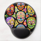 Sugar Skulls Gel Mousepad - Colourful Groovy Art