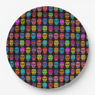 Sugar Skulls Paper Plate
