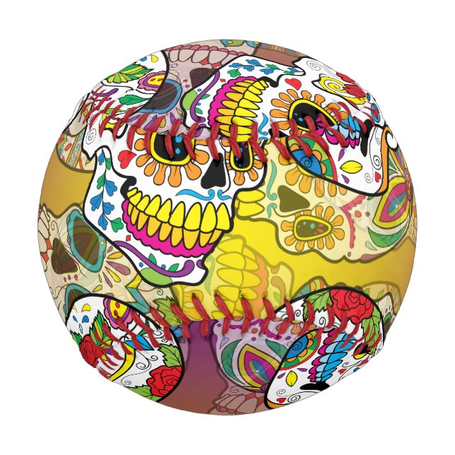 Sugar Skulls Pattern Baseball (Front)