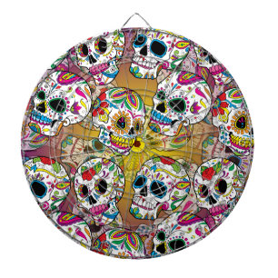 Sugar Skulls Pattern Dartboard