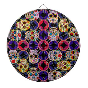 Sugar Skulls Pattern Dartboard