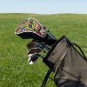Sugar Skulls Pattern Golf Head Cover (In Situ)