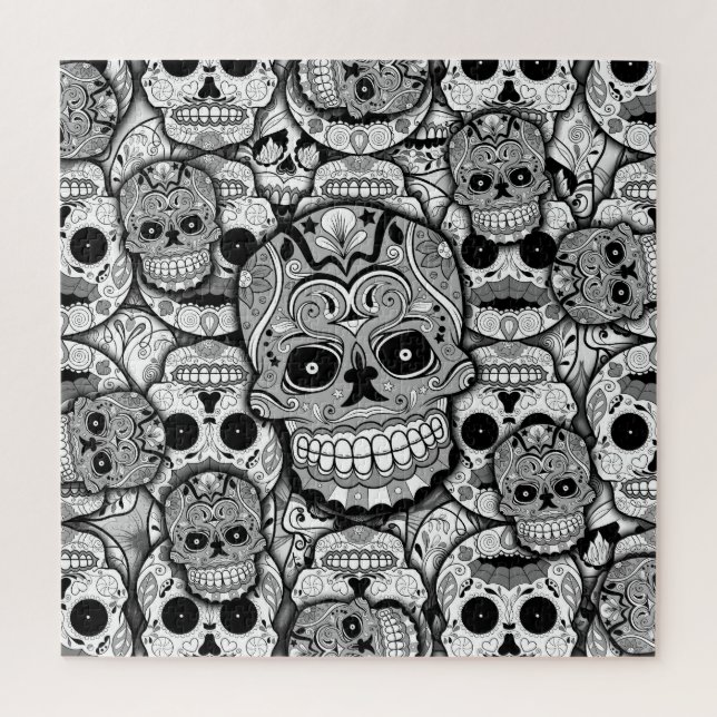 Sugar Skulls Pattern Jigsaw Puzzle (Vertical)