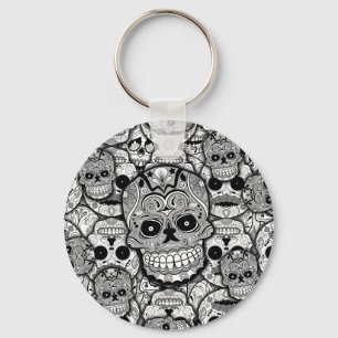 Sugar Skulls Pattern Keychain