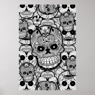 Sugar Skulls Pattern Poster