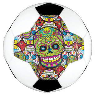 Sugar Skulls Pattern Soccer Ball