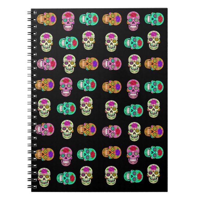 Sugar Skulls Spiral Photo Notebook (Front)