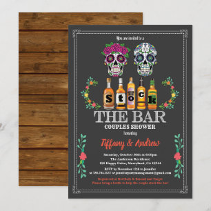 Sugar skulls stock The Bar invitation Halloween