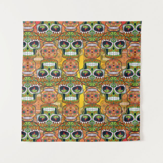 Sugar Skulls Tapestry (Front)