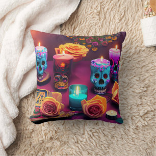 Sugar Skulls Throw Pillow