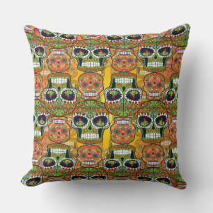 Sugar Skulls Throw Pillow