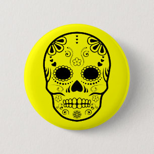 sugar skullz : 1 2 inch round button