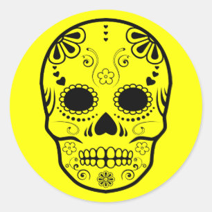 sugar skullz : 1 classic round sticker