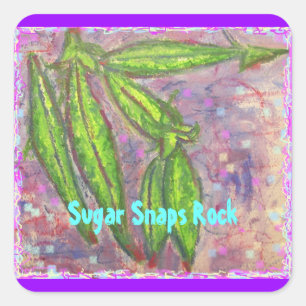 Sugar Snaps Rock Square Sticker
